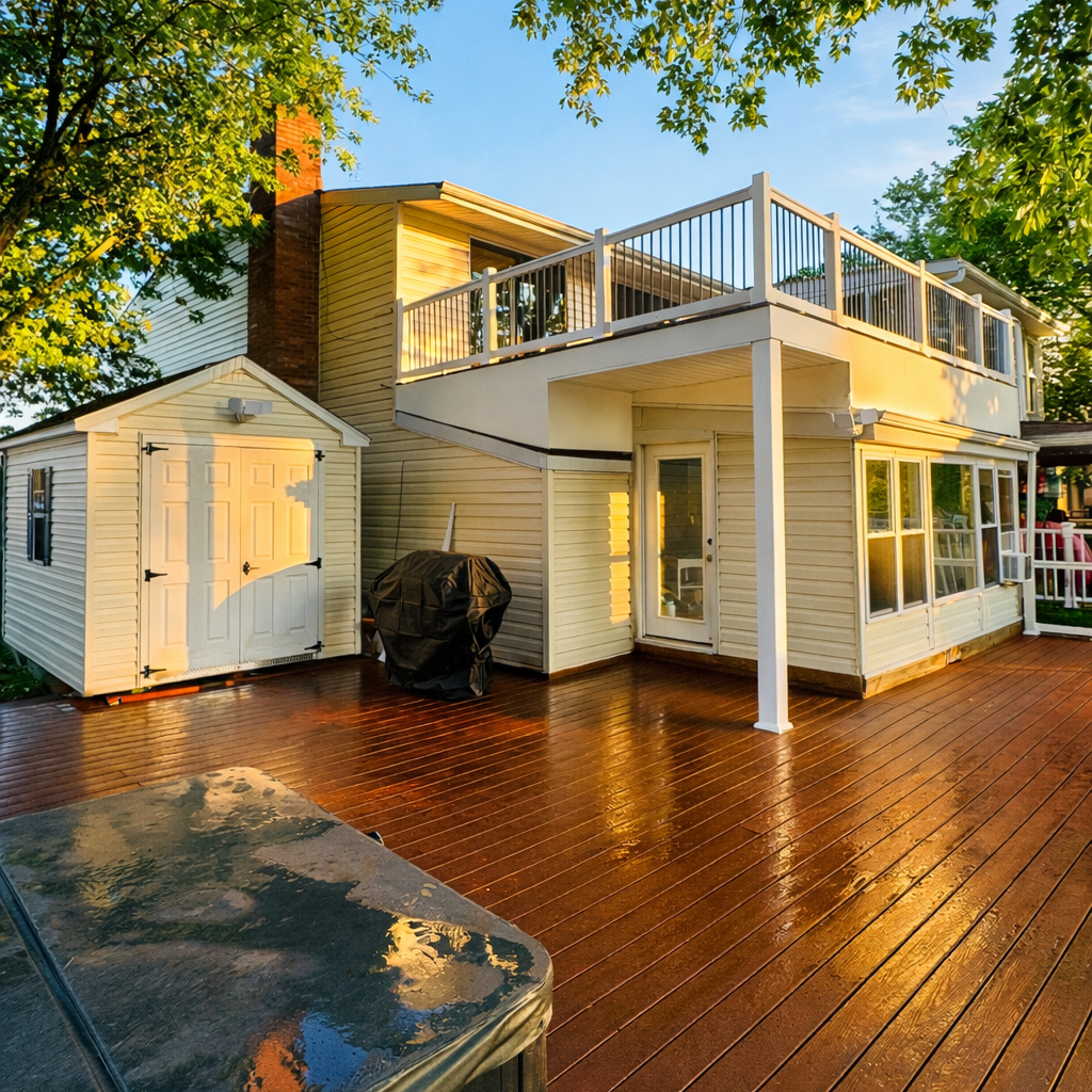 Spacious deck area